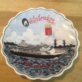 Ceramic Plate Holland America Line MS Statendam First Call To St