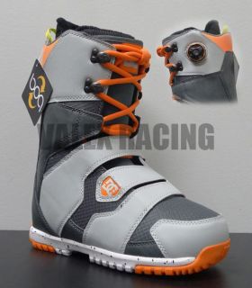 New 2013 DC Gizmo Snowboard Boots Grey / Orange Sizes 9.5   12