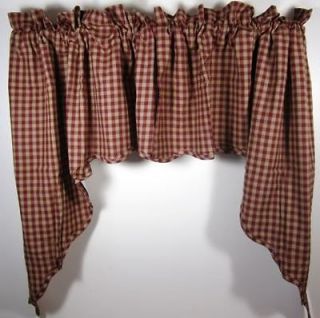 burgundy swag curtains