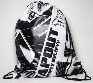 Tapout Simply Believe Cinch Bag White gym mens workout fitness
