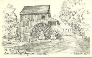 Signed Charles Overly Wight Grist Mill, Sturbridge Village