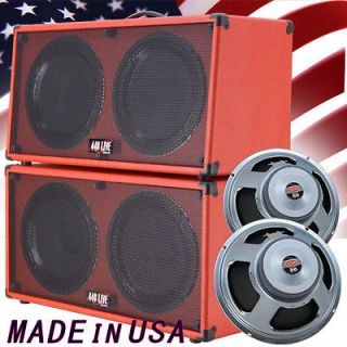 Stack Fire Hot Red Tolex W/Celestion Seventy 80 Speakers 2 Cabinets