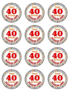 NUMBER BIRTHDAY EDIBLE ICING SHEET / CAKE TOPPER  11 shapes & sizes