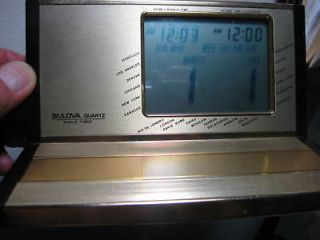 Bulova World Time Clock Dual Time, Alarm, Date 22 City