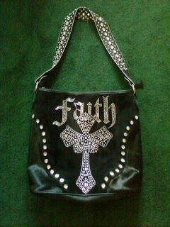 NEW Black Western Style Faith Handbag