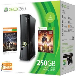 Newly listed Microsoft Xbox 360 S Halo Reach and Fable 3 250 GB Matte