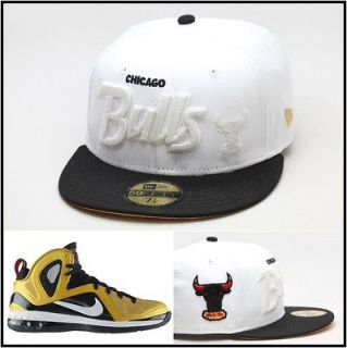 New Era Chicago Bulls Custom Fitted Hat Designed For Lebron 9 IX P.S