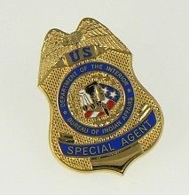Bureau of Indian Affairs Special Agent Mini Badge Lapel Pin
