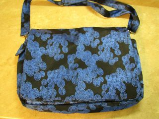 KATYDID Black & Royal Blue ASIAN SATIN DIAPER BAG Tote BABY Backpack