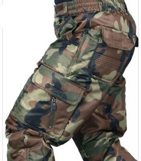 warm insulated linied winter cargo army camo work trousers pants