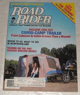 ROAD RIDER CYCLE MOTORCYCLE & CAMPING MAGAZINE COMBI CAMPER TRAILER