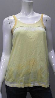 Roxy OPY.1 Junior XS Comfort Tank Top Yellow Solid Sleeveless Shirt