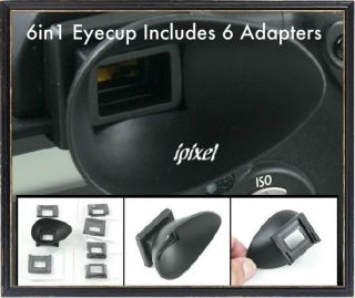 6in1 Eyecup for Canon EOS 1D 5D 7D 10D 20D D60 500D 550D 1000D & Nikon