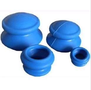 Cellulite Rubber Cupping 4 Cup set Vacuum Therapy Acucups Glass