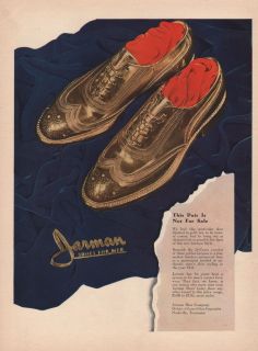 1941 VINTAGE JARMAN SHOES FOR MEN THIS PAIR IS NOT FOR SALE PRINT AD