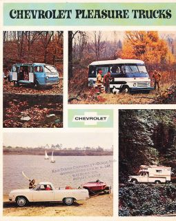 1965 Chevrolet Camper Vans Motorhome Original Dealer Sales Brochure