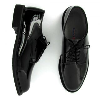 CAPPS Airlite Mens NEW UNIFORM Black Patent Leather Welt Oxford Shoes