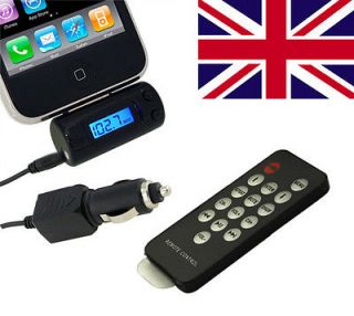 New FM Transmitter to Car Radio Kit with Remote & Charger for iPhone 4
