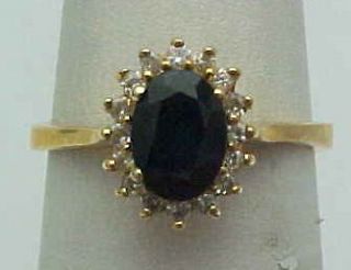 40 Carat Diamond Sapphire Princess Diana Ring Design 14k Gold New In