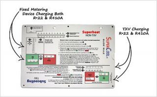 r22 R410A Superheat Subcooling Calculator Charging AC Duct HVAC slide