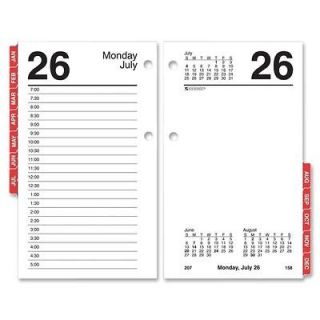 2013 At A Glance Daily Desk Calendar Refill with Monthly Tabs 3 1/2 x