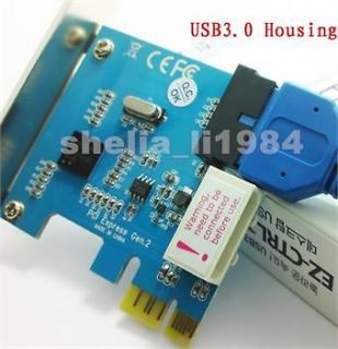 20pin Header USB 3.0 2Ports No External PCI E Express Card Adapter