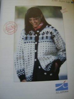 Alafoss Lopi Knitting Pattern A 841 Cardigan 34 46 Inches