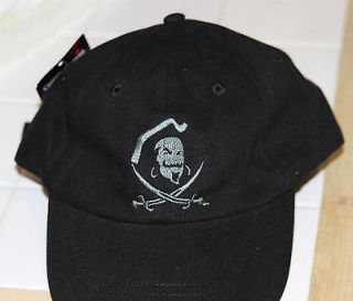 Captain Morgan Silver Logo BLACK Adjustable Ball Cap Hat