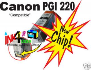 non OEM PGI 220 black ink for 3600 ip3600 Canon wChip