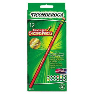 12 Dixon Ticonderoga Erasable Colored Pencils Assorted