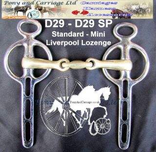 Liverpool Lozenge Carriage Driving Bit Miniature   Large Horse Sizes