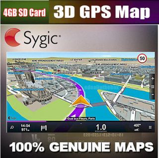 Genuine Sygic 3D Maps Software+Free 4GB SD Card For Android GPS Car