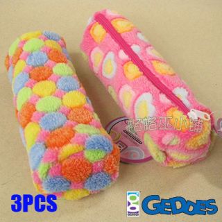 Geddes Fuzzy Love Pencil Pouch G6814903 (3PCS) For Gifts / School