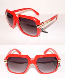 Cazal Design Sunglasses Run DMC Old School Red Gold Frame Nerd Gazelle