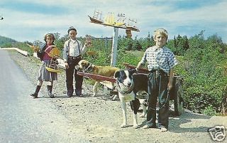 Carte Postale Happy Children (With Dog Carts) offering Boats For Sale