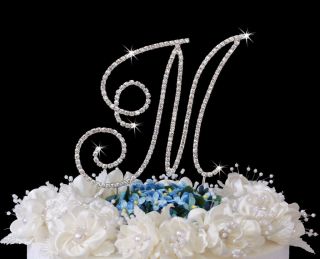 Renaissance Monogram Wedding Cake Top Letters & Hearts
