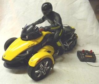 NEW BRIGHT  CAN AM SPYDER REMOTE CONTROL RC 3 WHEEL CYCLE  USED  N​O