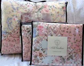 Noble Excellence CECILE Pastel Full Queen Cotton Quilt + Shams 3 PC