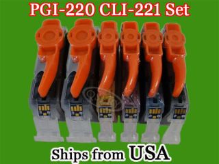 non oem PGI 220 CLI 221 Ink Set+220BK for Canon ip4600 3600 With Chip