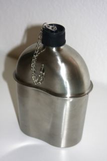 Stainless steel Canteen 1 Quart WWII style