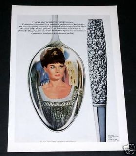 1965 OLD MAGAZINE PRINT AD, TOWLE STERLING, CONTESSINA, NEW