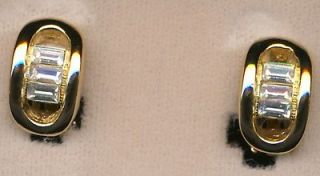 Newly listed Signed Christian Dior Crystal Clip Earrings New