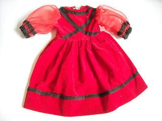 Doll Clothing 18 Dress American Girl Chatty Cathy Red & Black Velvet