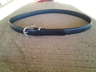 Womens Capezio O Ring Black Leather Belt XL 3/4 Wide / 39 Long