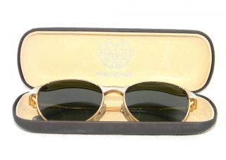NEW+CASE 230$ VINTAGE 70s VUARNET 040 GOLD & SILVER SMALL AVIATOR