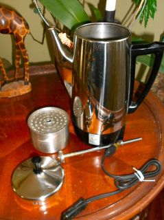 VINTAGE Presto Coffee Stainless Steel COFFEE Maker PERCOLATOR 12 Cup