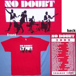 NO DOUBT BAND SILHOUETTE SUMMER TOUR 2009 T SHIRT M NEW