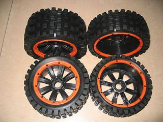 MT TIRES 8 SPOKE WHEELS ALLOY RINGS by MadMax FOR 1/5 HPI KM BAJA 5B