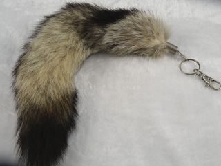 Genuine Fox Fur Tail charm lovely fashion accessory key chain/Hot Sale