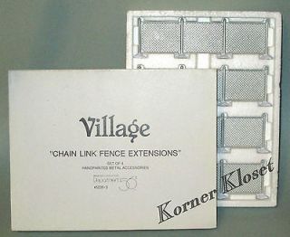 Village Chain Link Fence Extensions   Set of 4 Sections   Dept 56